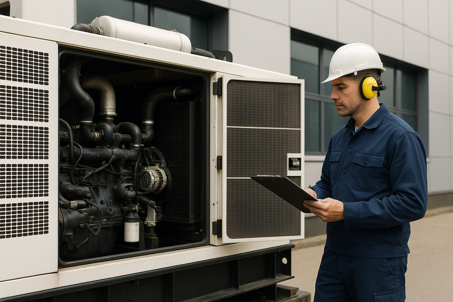 Mantenimiento preventivo de una planta eléctrica de emergencia